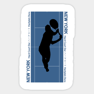 Tennis Backhand Grand Slam New York Sticker